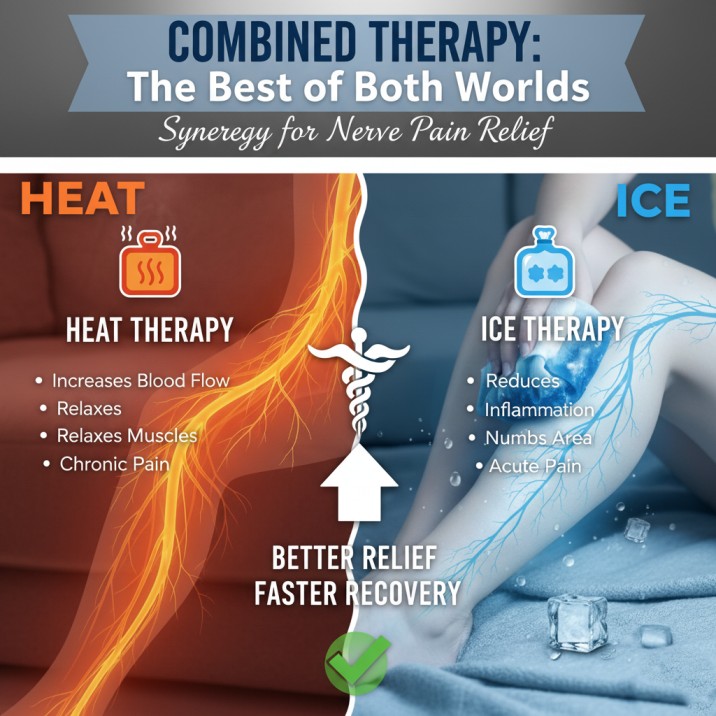 is heat or ice better for nerve pain